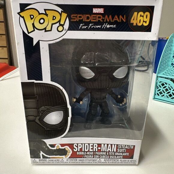 Funko Pop! Vinyl: Marvel - Spider-Man (Stealth Suit) #469 Figure‎ with Box - Picture 1 of 2